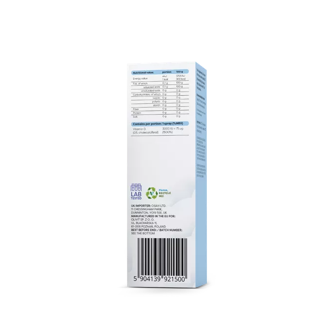 Osavi - Vitamin D3 Oral Spray 3000iu - 12.5ml (exp 30/4/24)