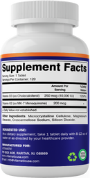 Vitamatic - Vitamin D3 K2 | 10,000 IU & 200mcg | 120ct