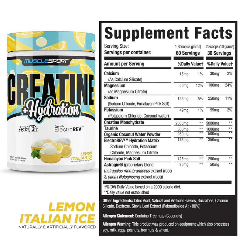 Musclesport USA - Creatine + Hydration 300g