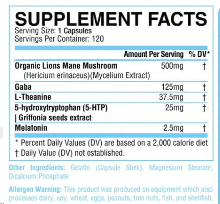 Optitune By MuscleSport - Lions Mane Sleep PM