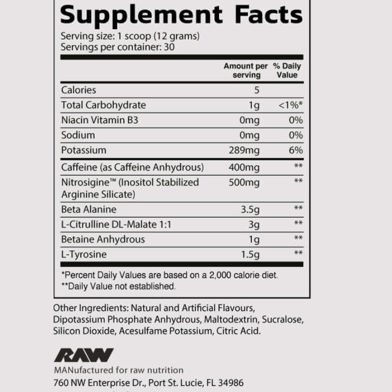 Raw Nutrition - Pre Extreme
