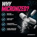 Vitamatic - Vitamatic Micronized Creatine Monohydrate 3000 mg - 250 Caps